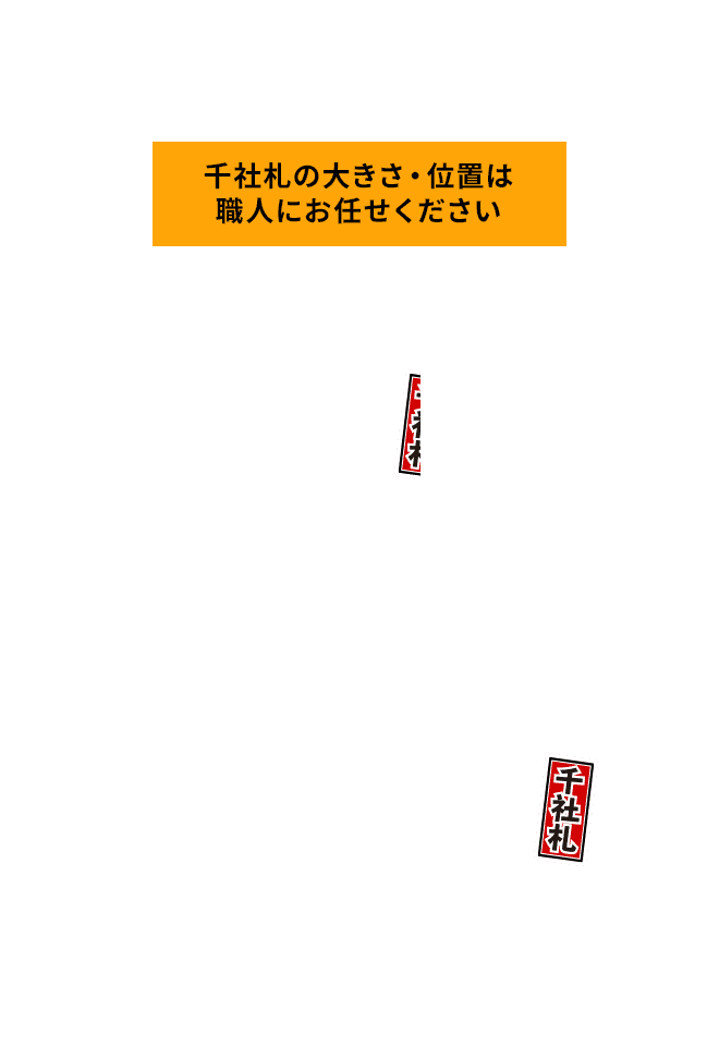 長型弓張提灯〈和紙〉 オプション 千社札
